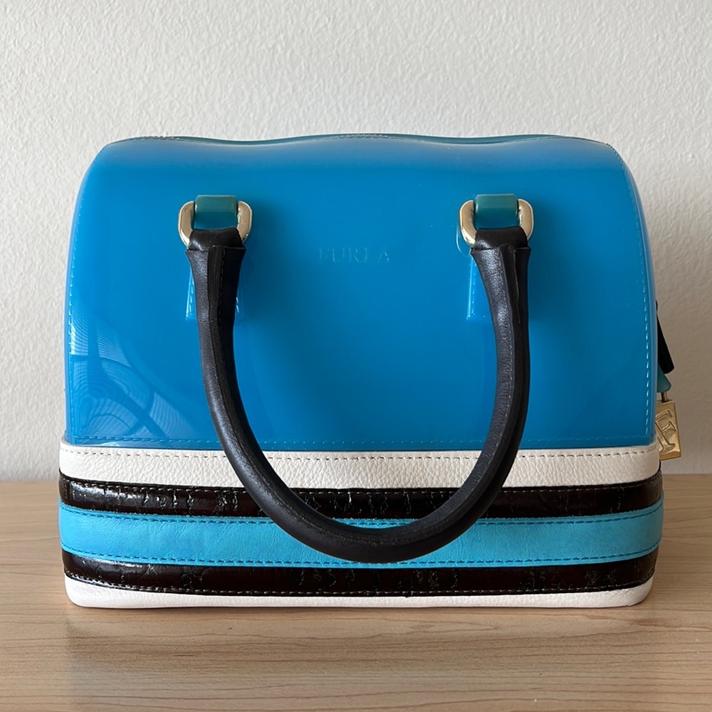 Vintage Furla Mini Jelly With Leather Handbag Gem